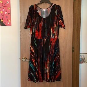 Lularoe Nicole 2XL Dress Multicolored
